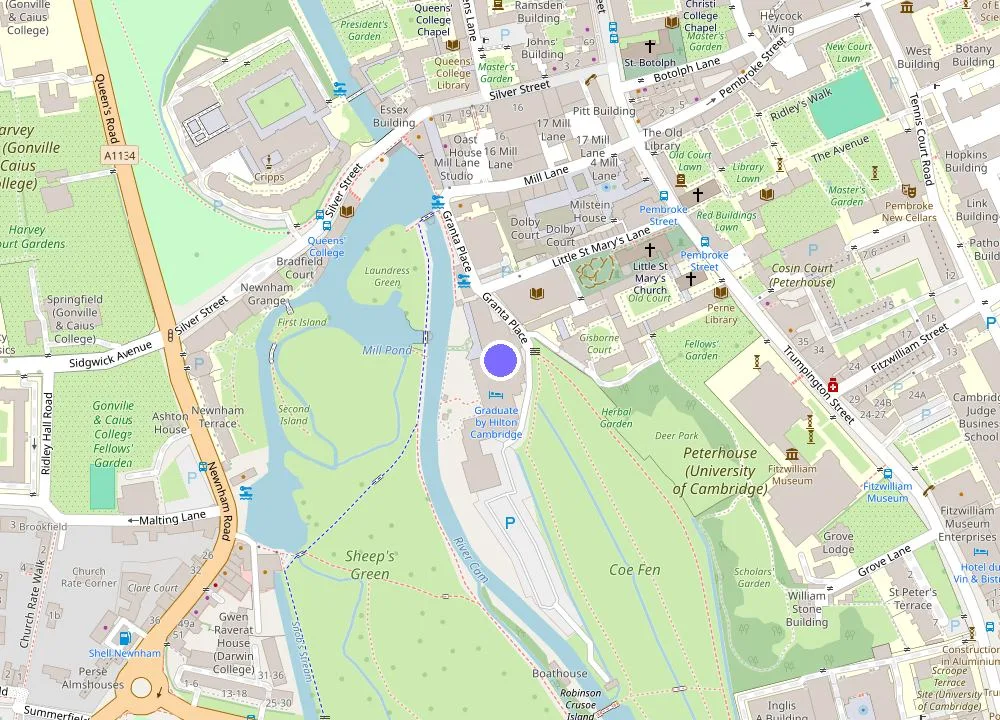 Map: Graduate by Hilton Cambridge
